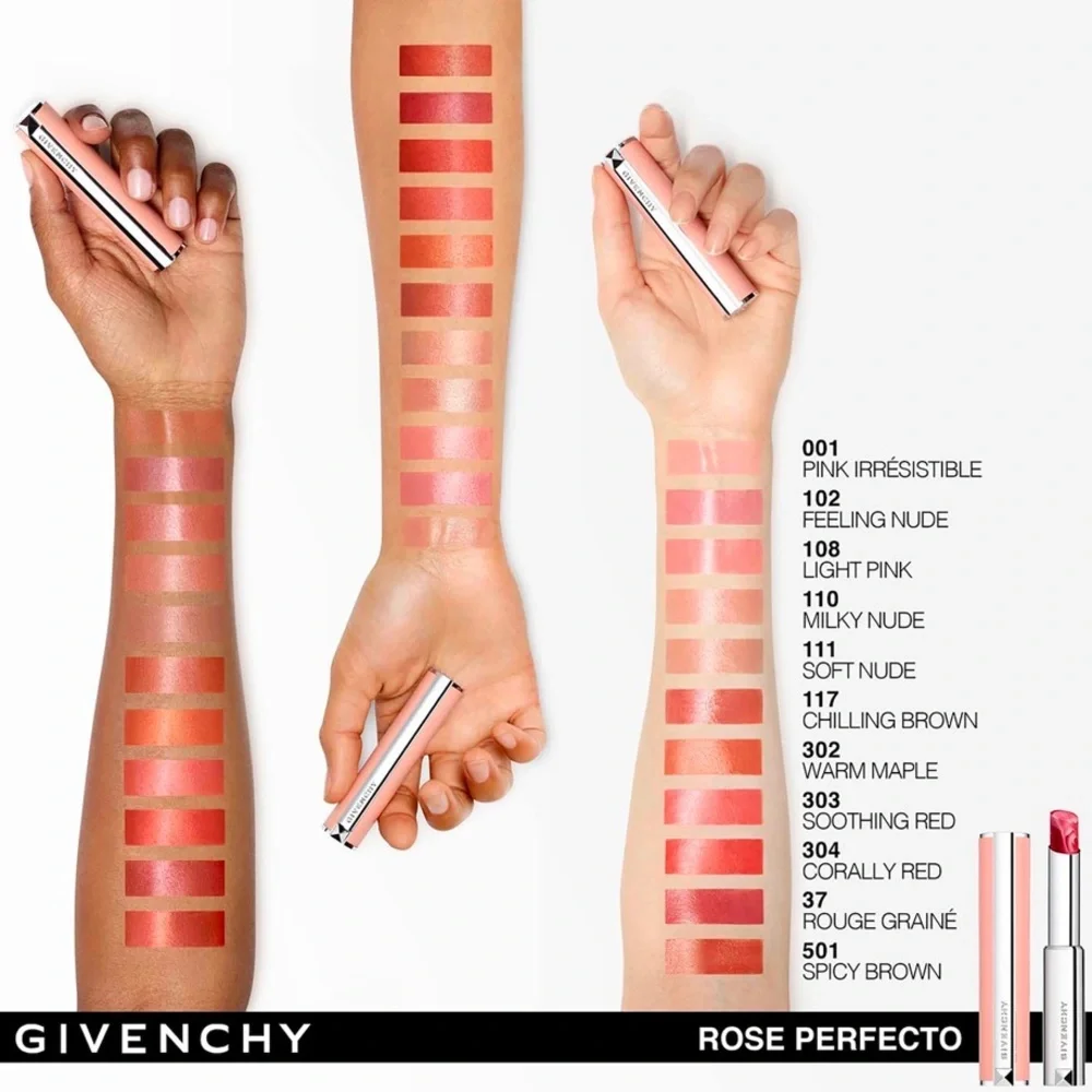 🌸 Givenchy Rose Perfecto Lip Balm Travel Size - 001 Pink Irresistible